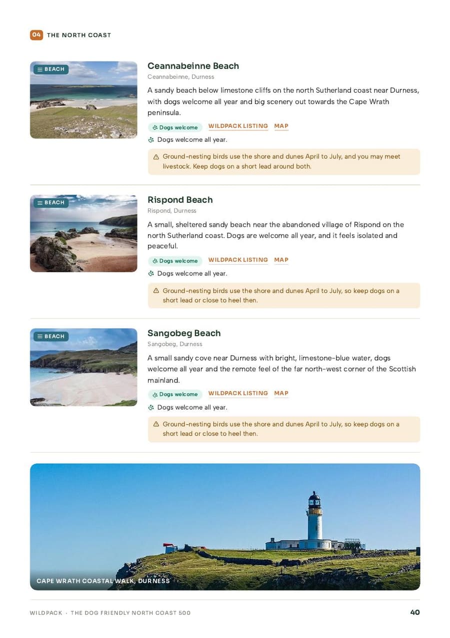 A page of beaches near Durness