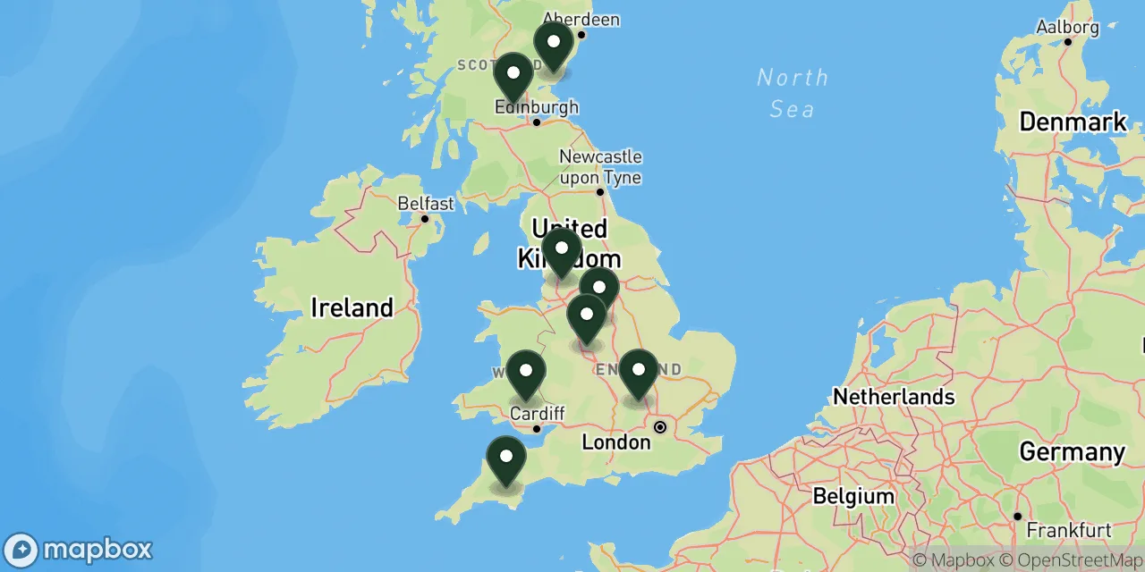 Map preview showing dog friendly walks in the UK