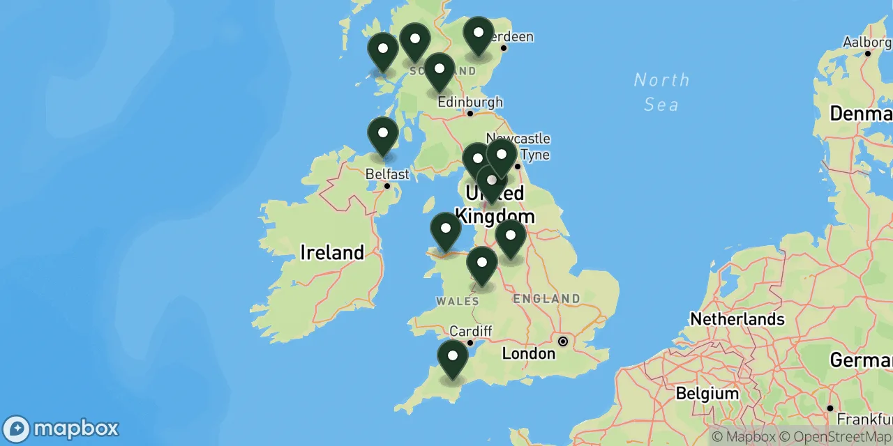 Map preview showing dog friendly walks in UK