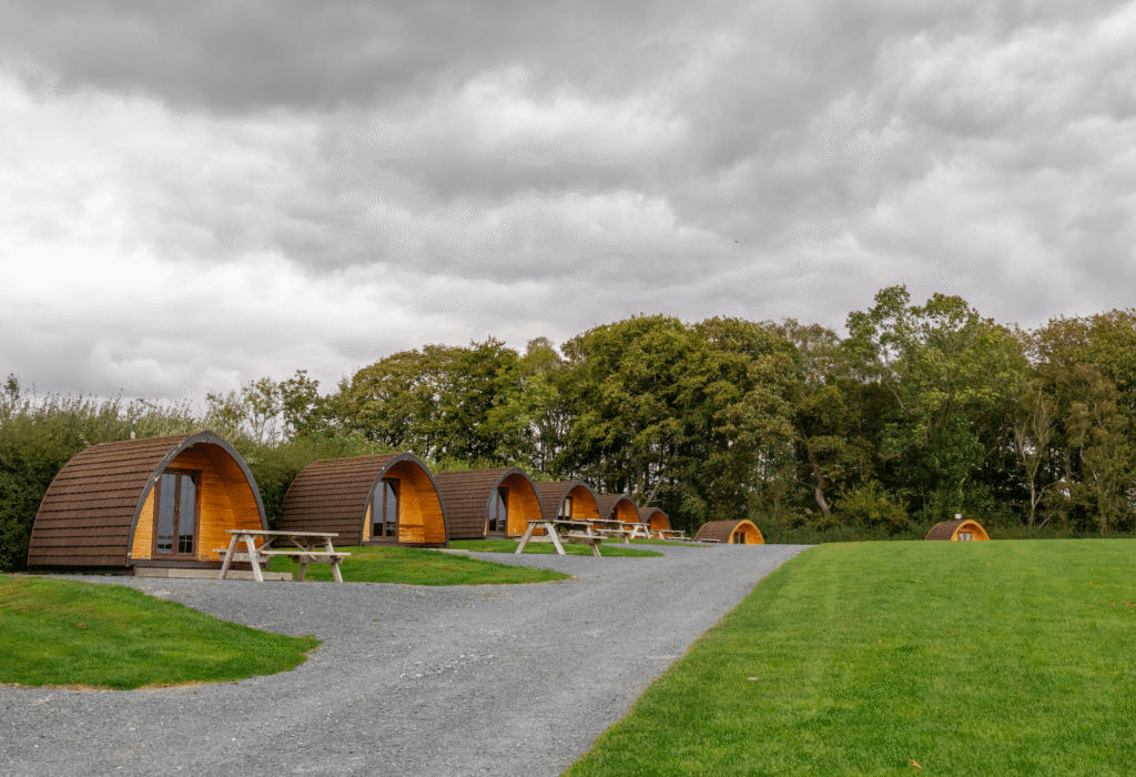 dog friednly camping pods at Orcaber Farm Campsite in the Yorkshire Dales