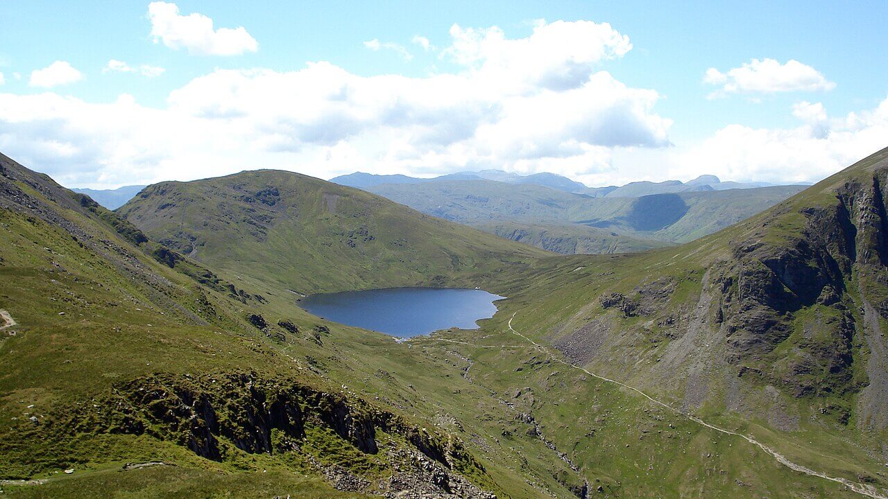 Grisedale Tarn and Helvellyn from Patterdale