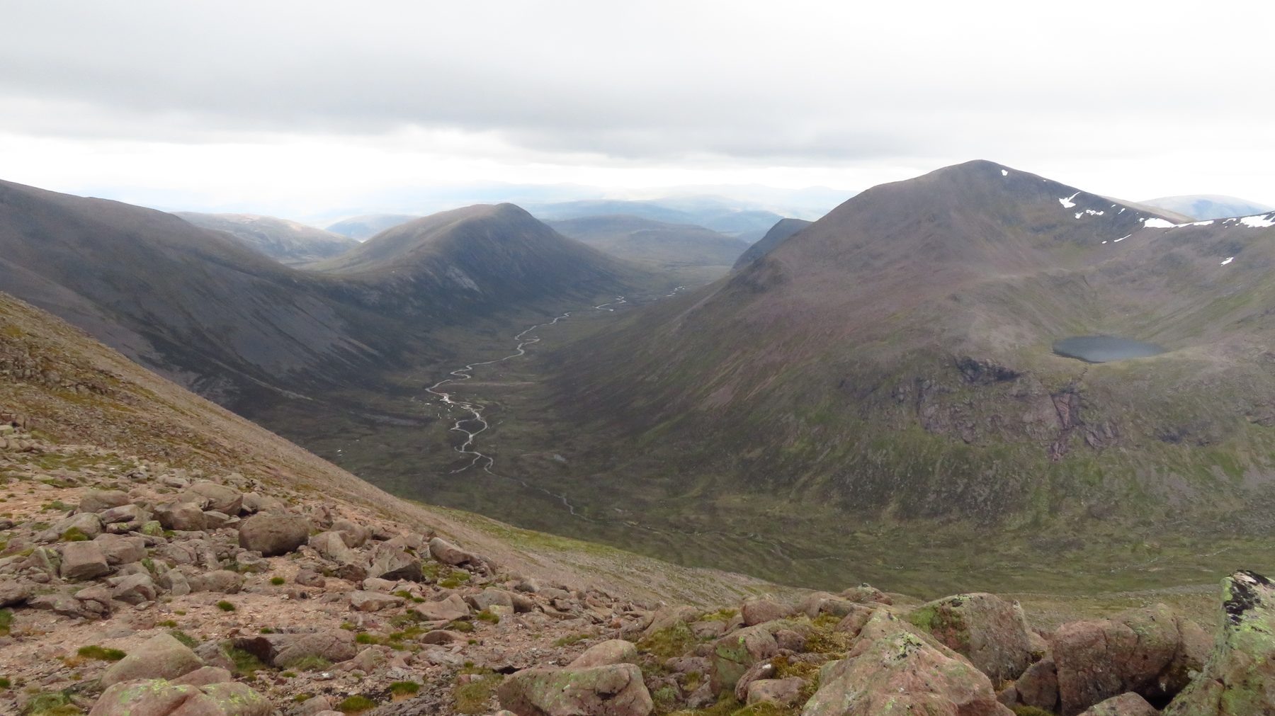 Braeriach from the Lairig Ghru Path