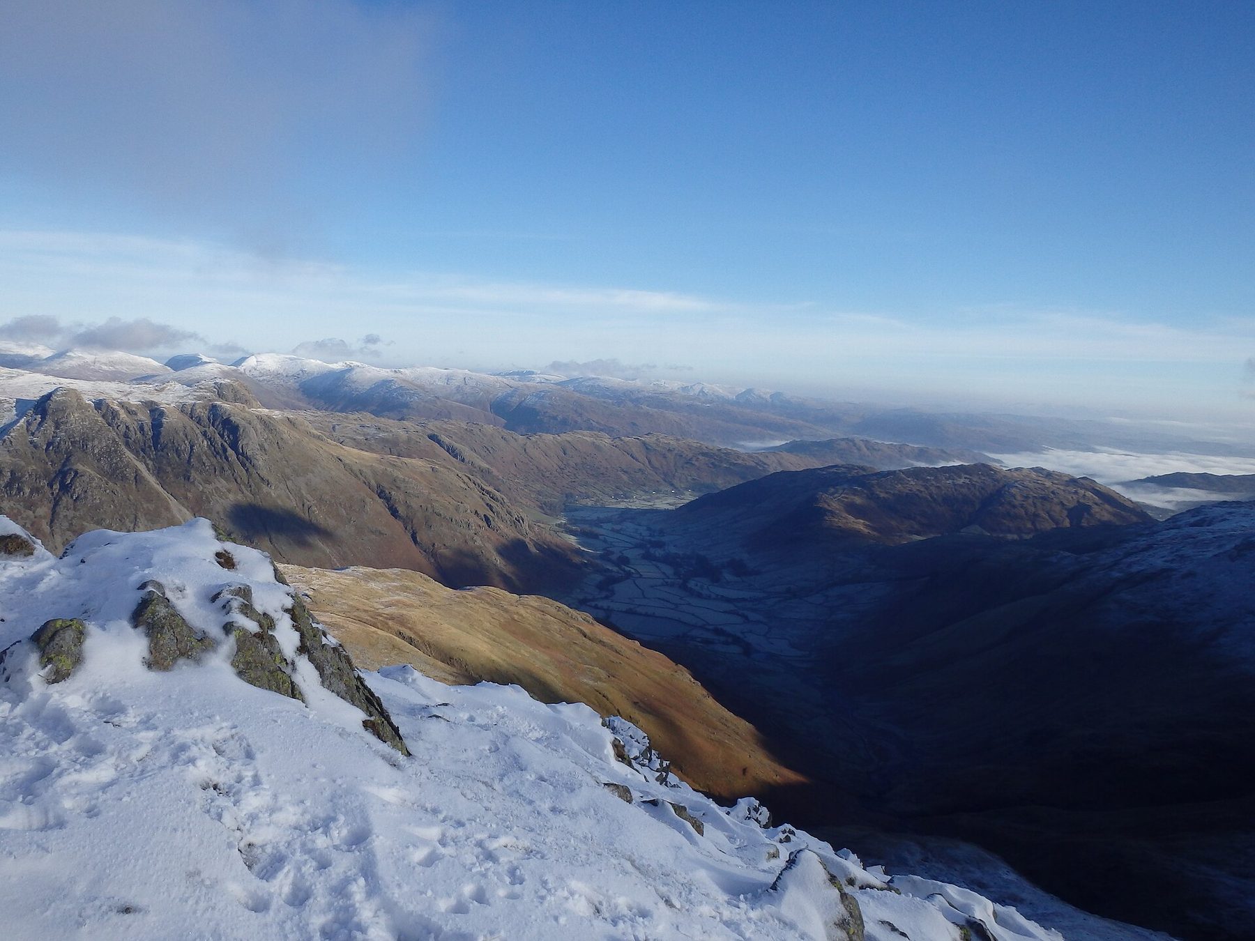Crinkle Crags and Bowfell from Dungeon Ghyll