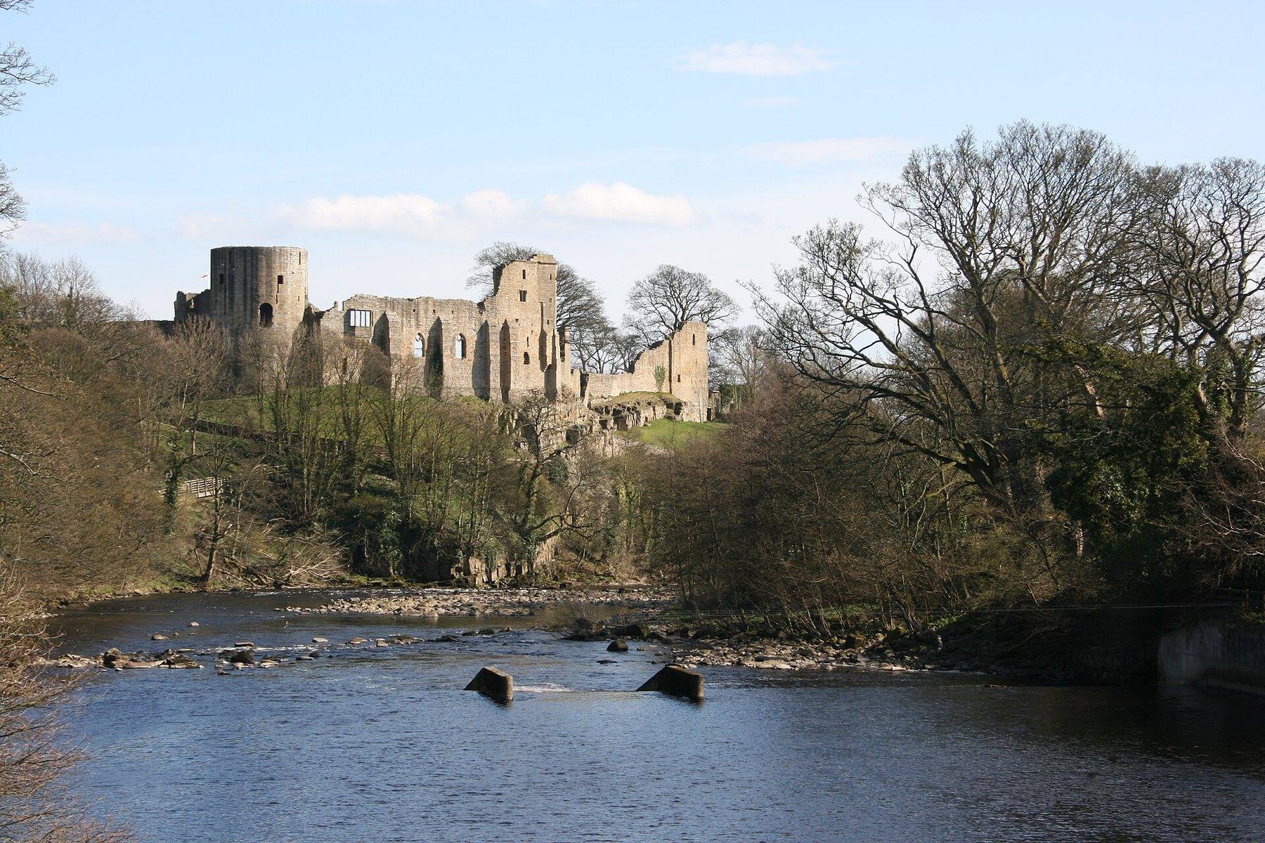 Barnard Castle, River Tees and Egglestone Abbey
