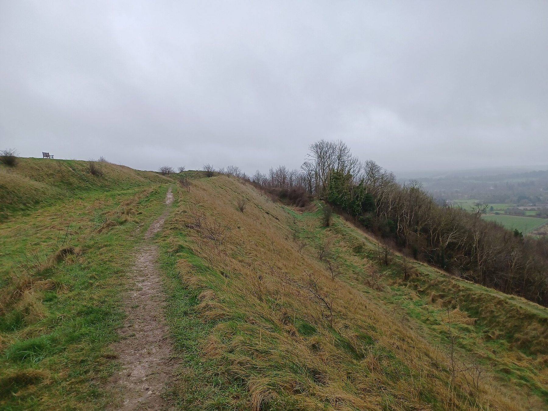 Battlesbury, Middle Hill and Scratchbury Hillforts from Warminster