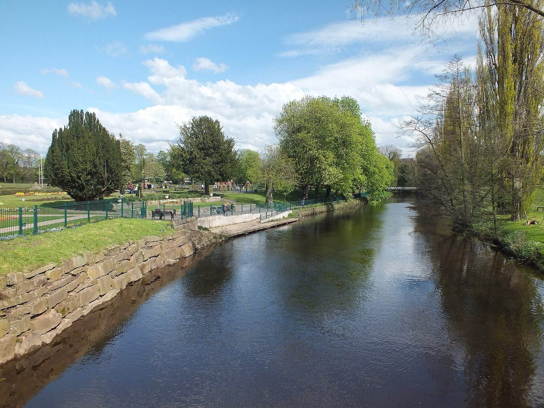 Congleton Park and the River Dane