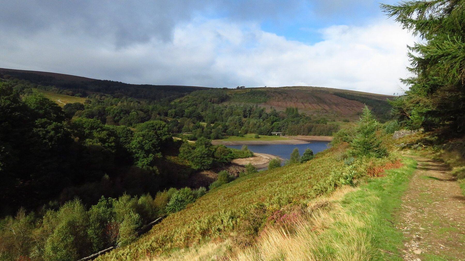 Errwood Hall and Shining Tor from the Goyt Valley