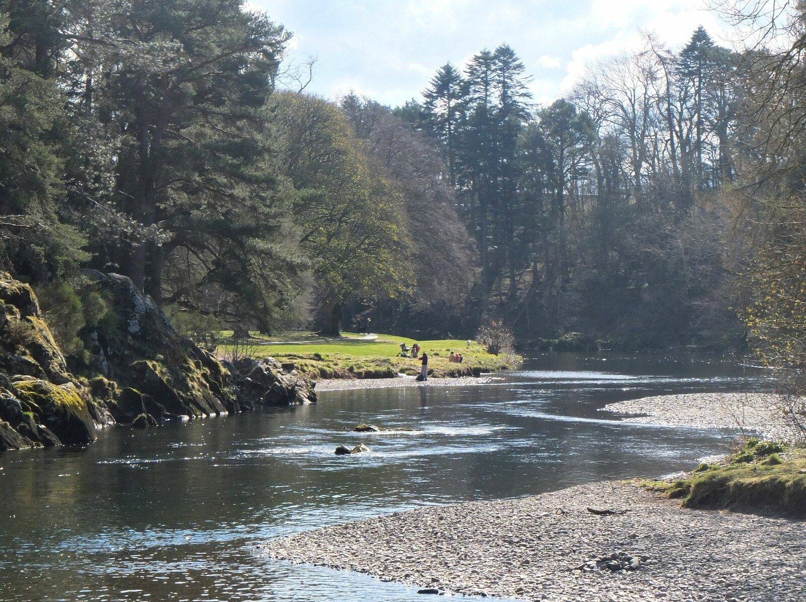 Neidpath Castle and the River Tweed from Peebles
