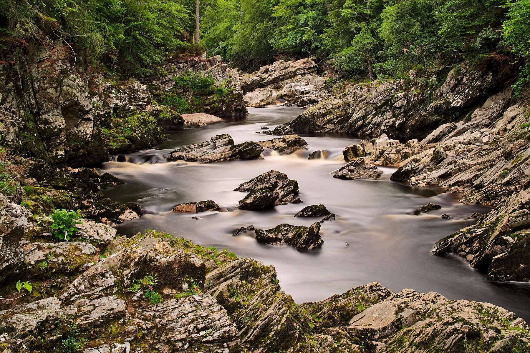 Randolph's Leap and the River Findhorn from Logie Steading
